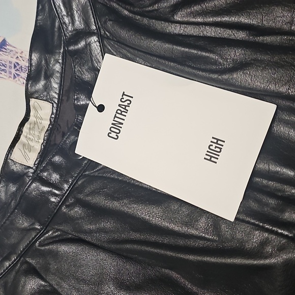 Vintage Black Leather Pants Size 6‎ NWT - Picture 3 of 6